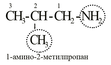 1-амино-2-метилпропан. Заместительная номенклатура аминов