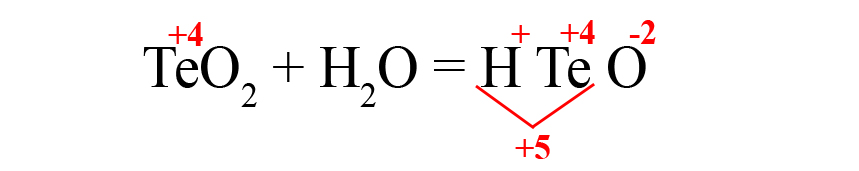 Вывод формулы теллуристой кислоты